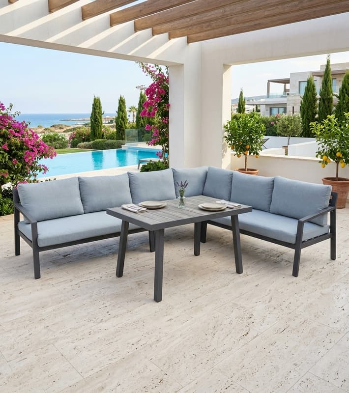 Corner lounge set BORACAY with cushions — έπιπλα εξωτερικού χώρου στην Κύπρο
