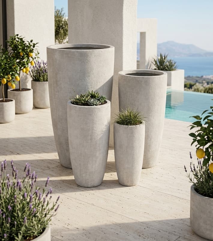 Flower Pot Set - Orchidea — outdoor furniture available in Cyprus