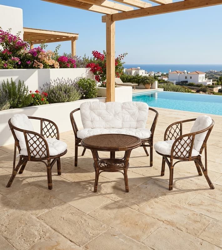 Lounge set 3pcs BAHAMAS with cushions — уличная мебель на Кипре