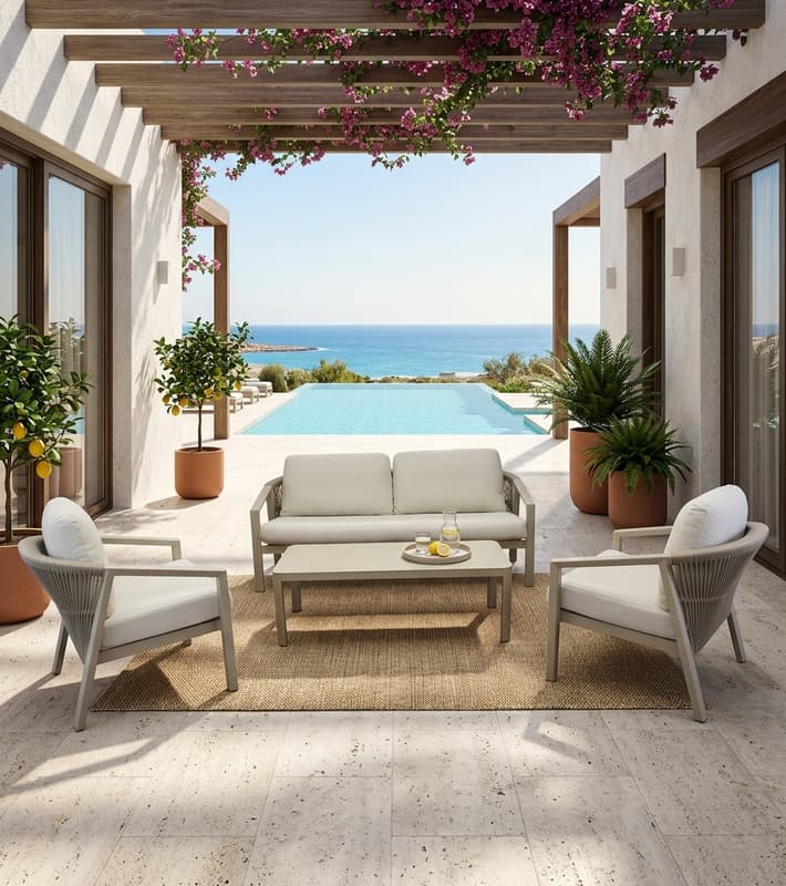 Lounge set 3pcs TIJUANA with cushions — уличная мебель на Кипре