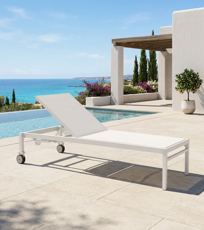 Outdoor Sunlounger - Olymbia - Matte Grey — outdoor furniture available in Cyprus