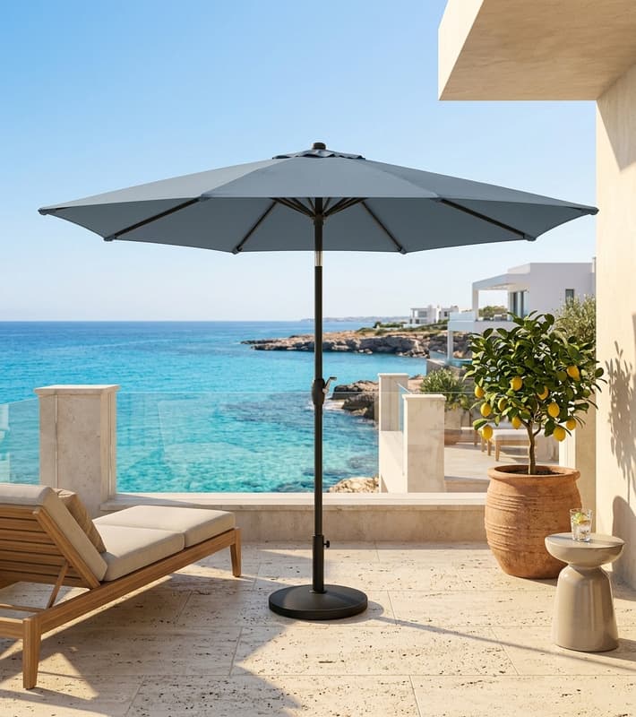 Umbrella - Kalife - Blue - D300cm — уличная мебель на Кипре